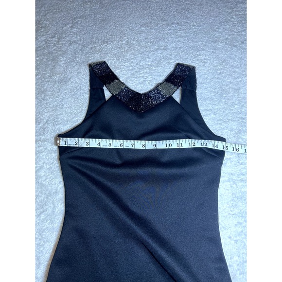 Dress The Population Black Elegant Mini Dress With Strap Details - Picture 5 of 7